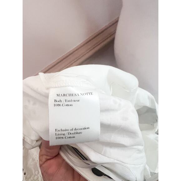 Marchesa Notte White Embroidered Minidress Size 8 NWT - Picture 11 of 12